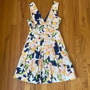J. Crew Floral Fit & Flare Sateen Dress size 0